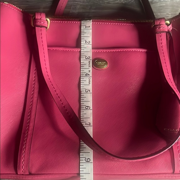 Coach Pink and Gold Shoulder Bag with Detachable Strap - Picture 13 of 13